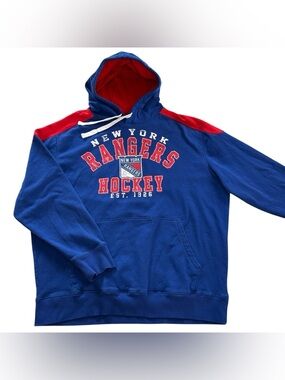 New York Rangers NHL Hoodie Pullover G-III Sports by Carl Banks Men's 2XL Blue